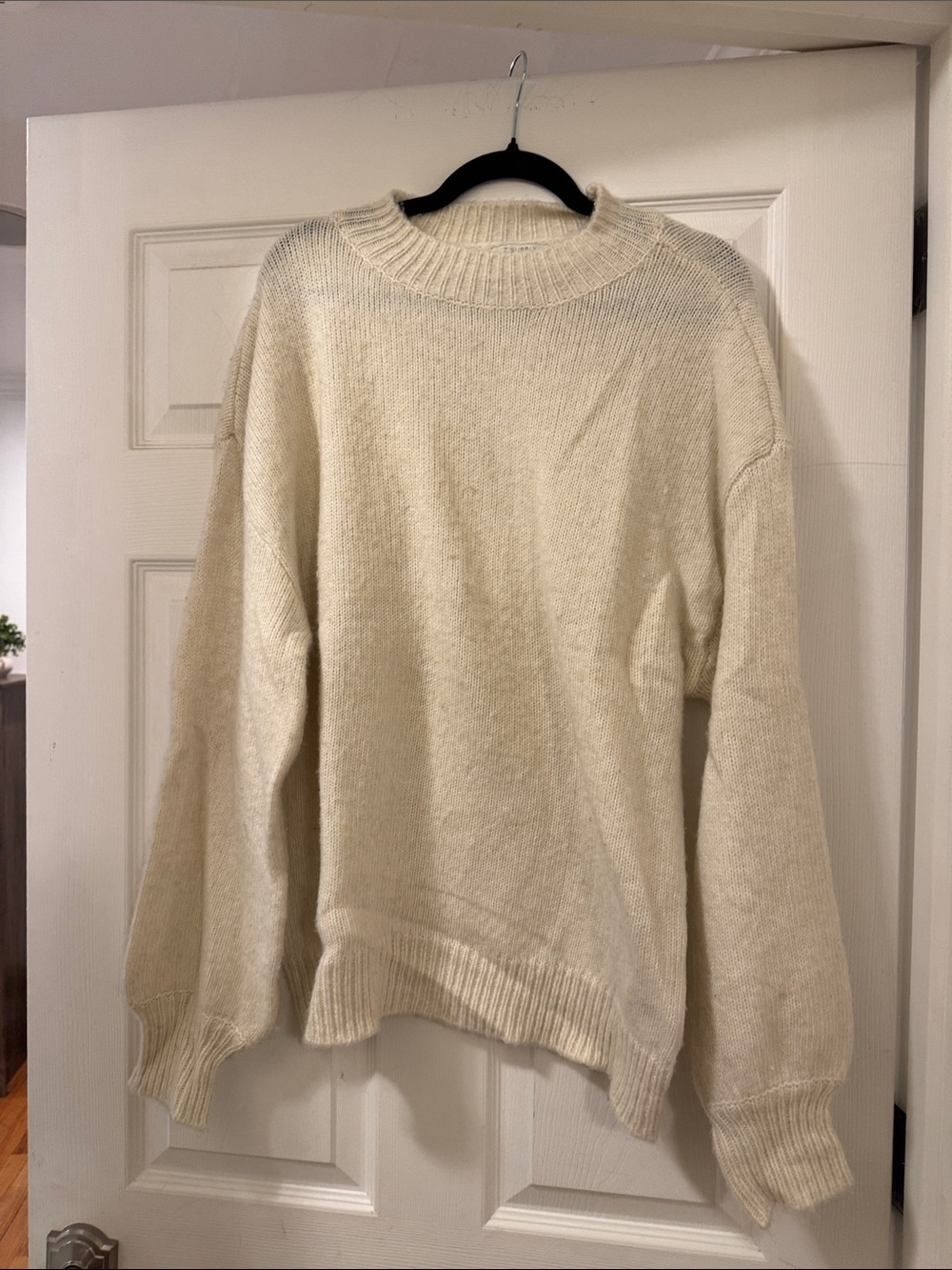 Z Supply Cream Ribbed Crewneck Sweater